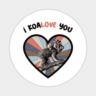 I koalove you - a retro vintage design Magnet